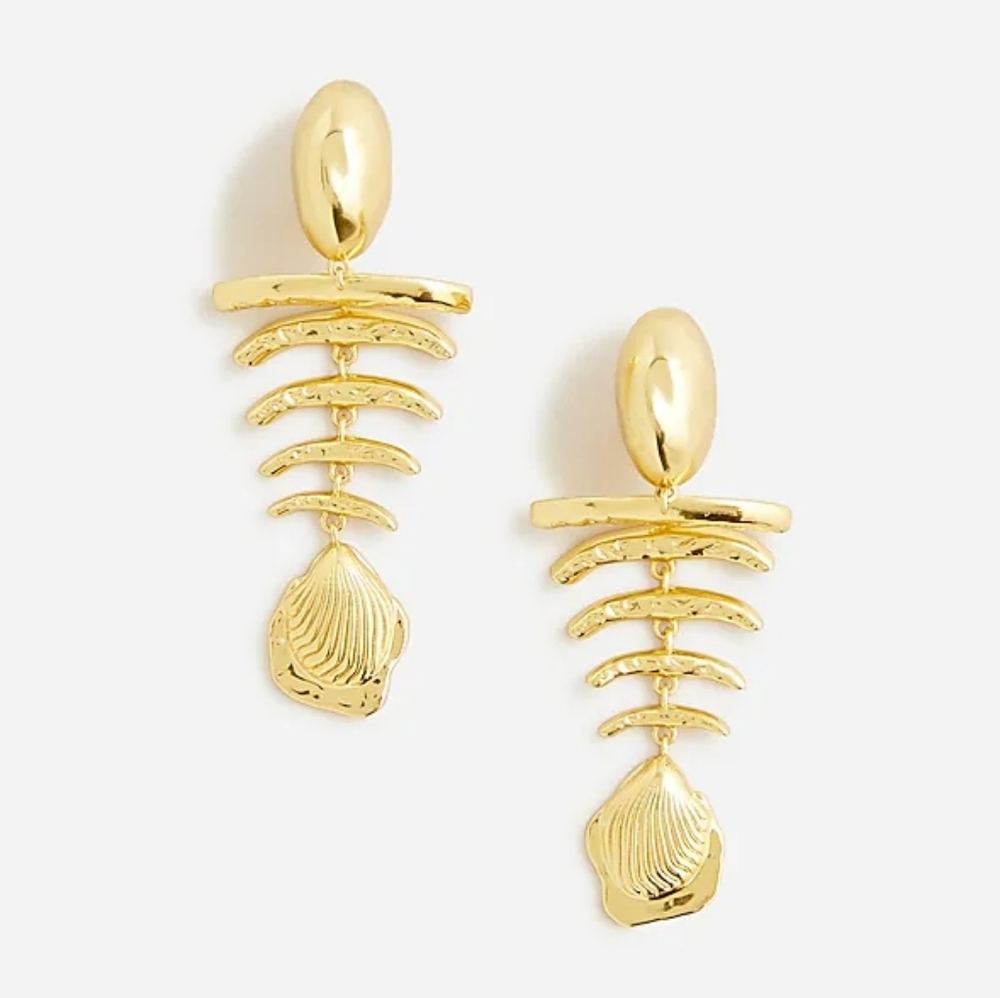 NWT JCrew Fish-bone Earring